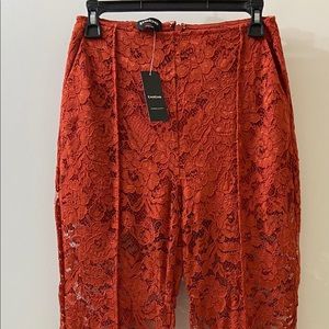 BEBE LACE WIDE LEG TROUSER